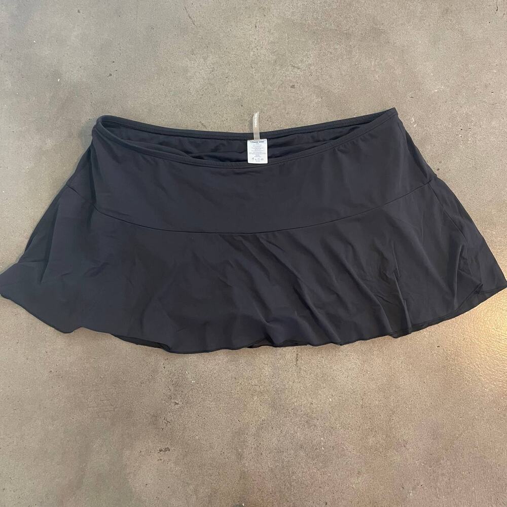 Lands End Black swim skort bottoms skirt womens plus 22W swimsuit bikini
